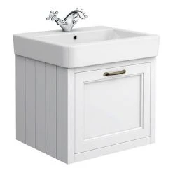 Chatsworth Traditional White 560mm Wall Hung Vanity Unit - Elegant Bathroom Storage Solution