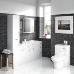 Cove White 550mm Freestanding Vanity Unit - Flat Packed -Vanity Units Shop Cove White 550mm Vanity Unit d2 460 1