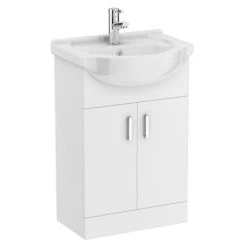 Cove White 550mm Freestanding Vanity Unit - Flat Packed