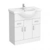 Cove White 750mm Freestanding Vanity Unit - Modern Bathroom Furniture