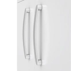 Brooklyn 1205mm White Gloss Double Basin Vanity Unit - Modern Bathroom Storage Solution -Vanity Units Shop DBFS12WHT d3 460