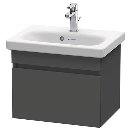 Duravit DuraStyle 550mm Wall Mounted Vanity Unit with 1 Drawer | Graphite Matt Finish 1 Duravit DuraStyle 550mm Wall Mounted Vanity Unit with 1 Drawer | Graphite Matt Finish