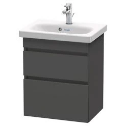 Duravit DuraStyle 550mm 2-Drawer Wall Mounted Vanity Unit - Graphite Matt | Modern Bathroom Storage