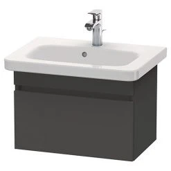 Duravit DuraStyle 635mm 1-Drawer Wall Mounted Vanity Unit - Graphite Matt | Modern Bathroom Storage