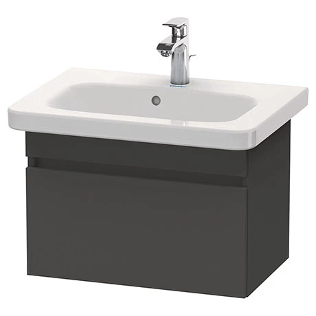 Duravit DuraStyle 635mm 1-Drawer Wall Mounted Vanity Unit - Graphite Matt | Modern Bathroom Storage 1 Duravit DuraStyle 635mm 1-Drawer Wall Mounted Vanity Unit - Graphite Matt | Modern Bathroom Storage