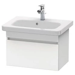 Duravit DuraStyle 635mm 1-Drawer Wall Mounted Vanity Unit - White Matt | Wall Hung Vanity Units