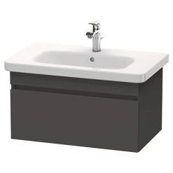 Duravit DuraStyle 800mm 1-Drawer Wall Mounted Vanity Unit - Graphite Matt | Modern Bathroom Design