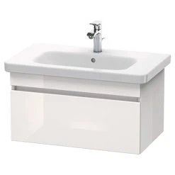 Duravit DuraStyle 800mm 1-Drawer Wall Mounted Vanity Unit - White High Gloss | Modern Bathroom Design
