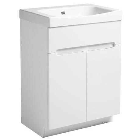 Roper Rhodes Diverge 600mm Freestanding Vanity Unit - Gloss White | Modern Bathroom Storage 1 Roper Rhodes Diverge 600mm Freestanding Vanity Unit - Gloss White | Modern Bathroom Storage
