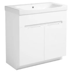 Roper Rhodes Diverge 800mm Freestanding Vanity Unit - Gloss White | Modern Bathroom Furniture