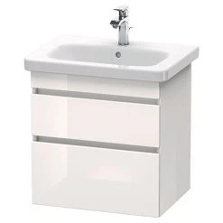 Duravit DuraStyle 650mm 2-Drawer Wall Mounted Vanity Unit - White High Gloss | Premium Bathroom Furniture