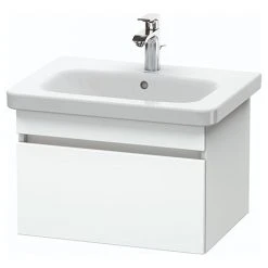 Duravit DuraStyle 650mm 1-Drawer Wall Mounted Vanity Unit - White Matt | Modern Bathroom Storage