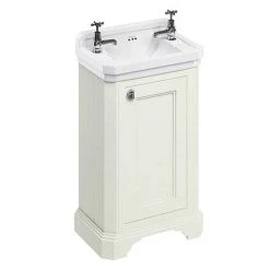 Burlington Freestanding Cloakroom Vanity Unit & Basin - Sand | Modern Bathroom Furniture