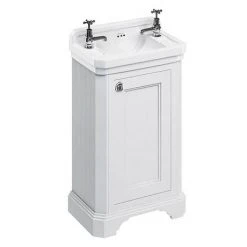Burlington Freestanding Cloakroom Vanity Unit & Basin - Matt White | Modern Bathroom Furniture