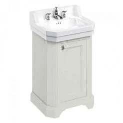 Burlington Edwardian 560mm Sand Freestanding Cloakroom Vanity Unit & Basin - Elegant Design