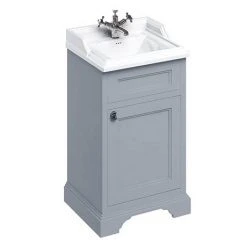 Burlington 50cm Freestanding Cloakroom Vanity Unit & Basin - Classic Grey | Modern Bathroom Furniture