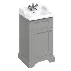 Burlington 50cm Freestanding Cloakroom Vanity Unit & Basin - Dark Olive | Modern Bathroom Furniture