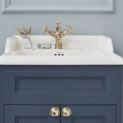 Burlington 65 2-Door Freestanding Vanity Unit & Classic Basin - Elegant Blue -Vanity Units Shop FF8B B15 1TH D2 460