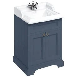 Burlington 65 2-Door Freestanding Vanity Unit & Classic Basin - Elegant Blue