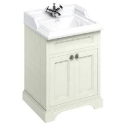 Burlington 65 2-Door Freestanding Vanity Unit & Classic Basin - Sand | Stylish Bathroom Storage