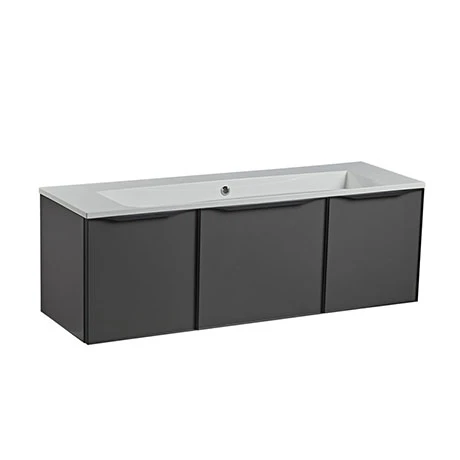Roper Rhodes Gloss Dark Clay 1200mm Wall Mounted Vanity Unit with Isocast Basin 1 Roper Rhodes Gloss Dark Clay 1200mm Wall Mounted Vanity Unit with Isocast Basin