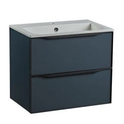 Roper Rhodes Derwent Blue 600mm Wall Mounted Vanity Unit with Isocast Basin