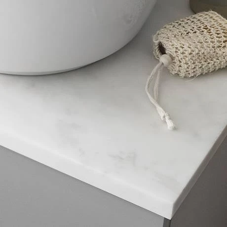 Crosswater Glide II Wall Hung Countertop Vanity Unit - Storm Grey with Marble Worktop | Premium Bathroom Furniture 3 Crosswater Glide II Wall Hung Countertop Vanity Unit - Storm Grey with Marble Worktop | Premium Bathroom Furniture - Image 3