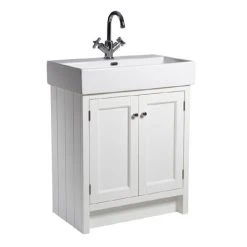 Roper Rhodes Hampton 700mm Freestanding Countertop Unit & Basin - Chalk White