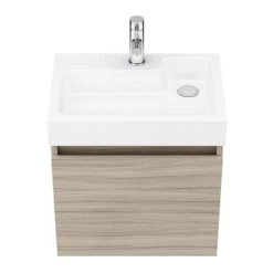 Milan Juno 500 x 360mm Driftwood Wall Hung Vanity Unit - Modern Bathroom Storage Solution -Vanity Units Shop JN5DW n d2 460