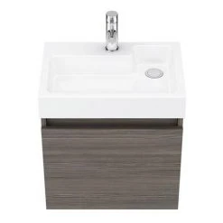 Milan Juno 500 x 360mm Grey Avola Wall Hung Vanity Unit | Modern Bathroom Storage -Vanity Units Shop JN5GA n d5 460