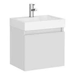 Milan Juno 500 x 360mm Grey Mist Wall Hung Vanity Unit - Sleek Modern Design