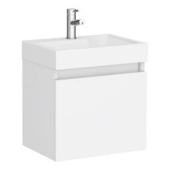 Milan Juno 500 x 360mm Gloss White Wall Hung Vanity Unit | Modern Bathroom Storage Solution