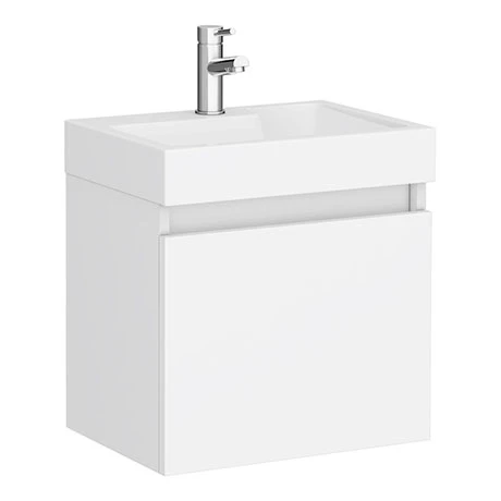 Milan Juno 500 x 360mm Gloss White Wall Hung Vanity Unit | Modern Bathroom Storage Solution 1 Milan Juno 500 x 360mm Gloss White Wall Hung Vanity Unit | Modern Bathroom Storage Solution