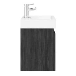 Milan Juno 500 x 360mm Black Wall Hung Vanity Unit - Modern Bathroom Storage -Vanity Units Shop JN5HB n d7 460