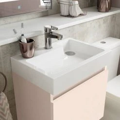 Milan Juno 500 x 360mm Blush Pink Wall Hung Vanity Unit | Stylish & Compact Bathroom Storage 8 Milan Juno 500 x 360mm Blush Pink Wall Hung Vanity Unit | Stylish & Compact Bathroom Storage -Vanity Units Shop JN5MP d3 460
