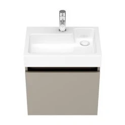 Milan Juno 500 x 360mm Stone Grey Wall Hung Vanity Unit - Modern Bathroom Storage Solution -Vanity Units Shop JN5SG n d1 460
