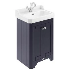 Old London 600mm Freestanding Vanity Unit & Basin in Twilight Blue