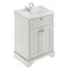Old London 600mm 2-Door Cabinet & Basin - Timeless Sand Freestanding Vanity Unit