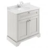 Old London 800mm Freestanding Vanity Unit with White Marble Top - Timeless Sand