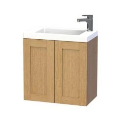 Miller London 60 Wall Hung Two Door Vanity Unit with Basin in Oak