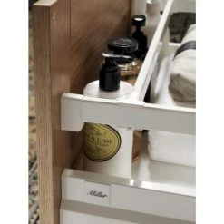 Miller London 120 Wall Hung Four Drawer Vanity Unit with Double Basin - White -Vanity Units Shop LOND60WHIDR D4N 460 2