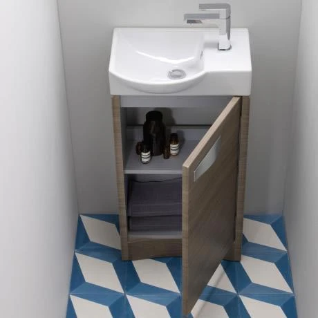 Roper Rhodes Mia 450mm Freestanding Vanity Unit - Gloss White | Compact Bathroom Storage Solution 3 Roper Rhodes Mia 450mm Freestanding Vanity Unit - Gloss White | Compact Bathroom Storage Solution - Image 3