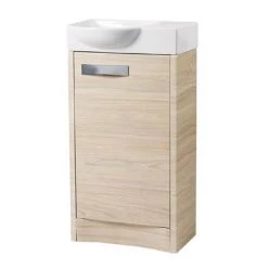 Roper Rhodes Mia 450mm Freestanding Vanity Unit - Light Elm | Modern Bathroom Storage