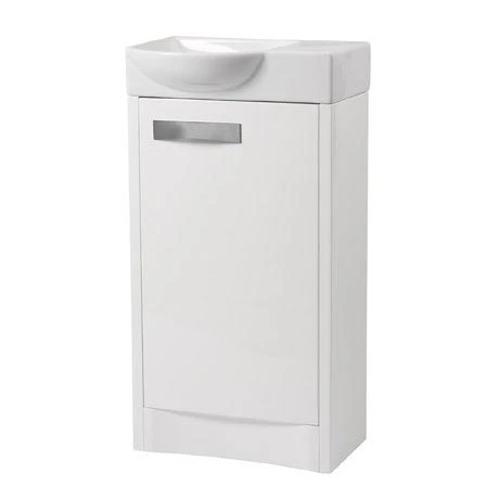 Roper Rhodes Mia 450mm Freestanding Vanity Unit - Gloss White | Compact Bathroom Storage Solution 1 Roper Rhodes Mia 450mm Freestanding Vanity Unit - Gloss White | Compact Bathroom Storage Solution