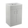 Toreno Light Grey 500mm Modern Freestanding Vanity Unit | Stylish Bathroom Storage