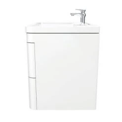 Monza Wall Hung 2 Drawer Vanity Unit with Chrome Handles, 600mm Wide x 445mm Deep -Vanity Units Shop MW2D60 D5 460