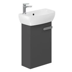 Britton MyHome Cloakroom Wall Hung Vanity Unit - Grey | Stylish & Space-Saving