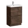 Monza Chestnut 500mm Wide Floor Standing Vanity Unit - Elegant Freestanding Design