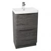 Monza Graphite Oak 500mm Wide Floor Standing Vanity Unit – Premium Freestanding Bathroom Furniture