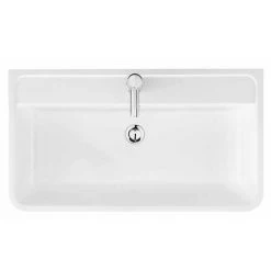 Monza Wall Hung 1 Drawer Vanity Unit with Chrome Handle - W800 x D445mm | Sleek Bathroom Storage -Vanity Units Shop Monza 800 Wall Hung 1 Drawer Vanity Unit with Basin d2 460